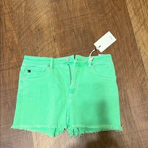 KanCan Vibrant Green Jean Shorts